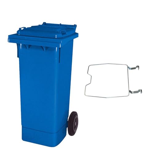 BRB Mülltonne MGB 80 Liter, mit Klemmring für Müllsäcke (blau) von BRB