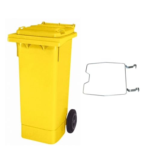 BRB Mülltonne MGB 80 Liter, mit Klemmring für Müllsäcke (gelb) von BRB