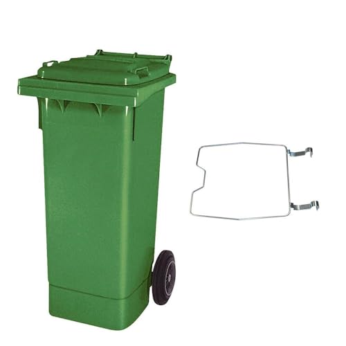BRB Mülltonne MGB 80 Liter, mit Klemmring für Müllsäcke (grün) von BRB