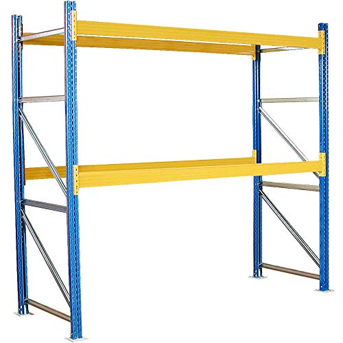 BRB Palettenregal mit 2 Paar Tragbalken, Stecksystem, HxBxT 3000x2925x1100 mm, kunststoffbeschichtet, Fachlast 2600 kg/Tragbalkenpaar von BRB