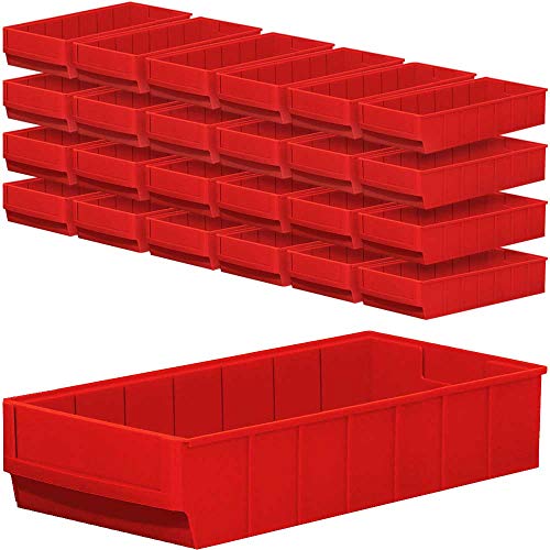 BRB Regalkasten Profi, Set, 24-teilig, rot, Industriequalität, LxBxH 400x183x81 mm, Polypropylen-Kunststoff (PP) von BRB