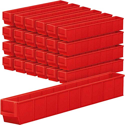 BRB Regalkasten Profi, Set, 24-teilig, rot, Industriequalität, LxBxH 500x91x81 mm, Polypropylen-Kunststoff (PP) von BRB