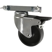 Rollensatz für Alu-Behälter, 4 Lenkrollen 22 mm breit , Ø 75 mm von BRB