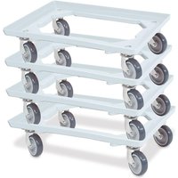 Transportroller 600x400 mm weiß (4er Set) von BRB