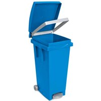 Tret-Abfallbehälter mit Rollen, blau (2er Set) von BRB