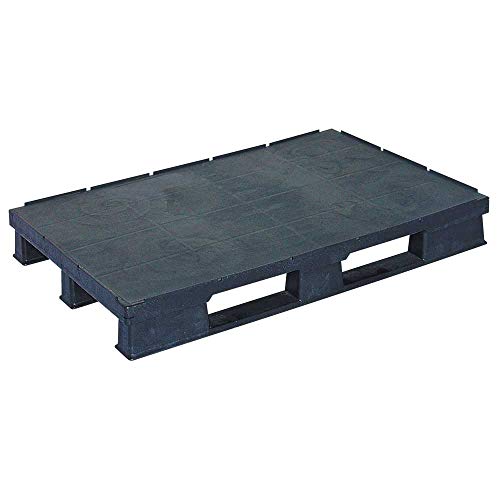 Kunststoffpalette, Euro-Maß 1200x800x150 mm, geschlossene Deckfläche, 3 Kufen, Sicherungsrand, Tragkraft dynamisch 1500 kg von BRB