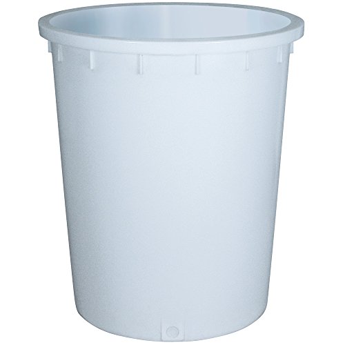 Kunststofftonne 300 Liter, Ø oben/unten 755/695, H 885mm, weiß, Polyethylen-Kunststoff (PE-HD) von BRB