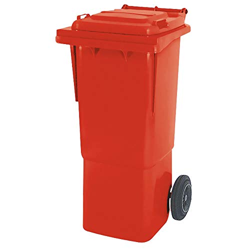 Müllbehälter, Inhalt 60 Liter, rot, BxTxH 445x520x930 mm, hohe Ausführung von BRB