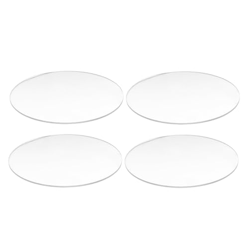BRCUAT 4X Transparent 3Mm Starker Acryl Runde Scheibe Durchmesser: 60Mm von BRCUAT