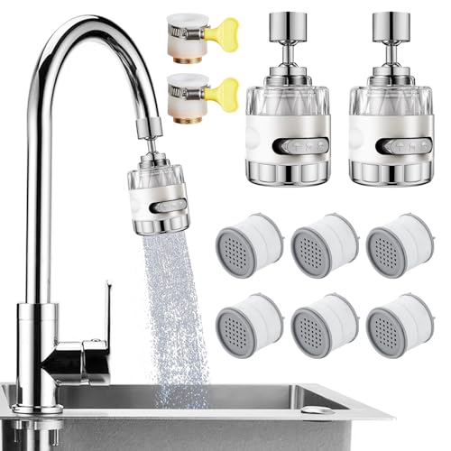 2 Stück Spülbecken Wasserfilter Wasserhahn, Universal 360 ° drehbarer Wasserhahnfilter für Küchenspüle, 3 Modi Badezimmer Wasserhahn Filter entfernt Chlor Fluorid Schwermetalle Hartwasser für Zuhause 2 Stück Spülbecken Wasserfilter Wasserhahn, Universal 360 ° drehbarer Wasserhahnfilter für Küchenspüle, 3 Modi Badezimmer Wasserhahn Filter entfernt Chlor Fluorid Schwermetalle Hartwasser für Zuhause von BREADEEP
