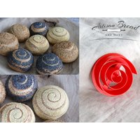 3, 5" Swirl/Spiral Muster Brotstempel Spirale Concha Cutter von BREADSTAMPS