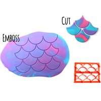 Mermaid Fondant Embossing Stamp/Cutter Mold Mit Großer 2" Waage Mermaid Fondant Embossing Stamp/Cutter Mold Mit Großer 2" Waage von BREADSTAMPS