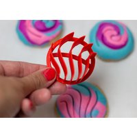 Mini Concha Stempel 2" Manteconcha/Cupcake Cutter Welle Muster Mini Concha Stempel 2" Manteconcha/Cupcake Cutter Welle Muster von BREADSTAMPS