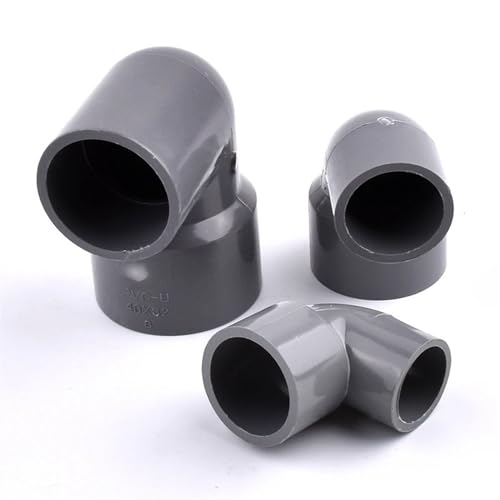 BREAKA 1pc PVC Rohr 90 ° Winkel Reduzierung Anschluss Armaturen Garten Bewässerung System Kunststoff Joint Aquarium Aquarium Zubehör (Color : 75-63mm Inner Dia, Size : 1pc) von BREAKA