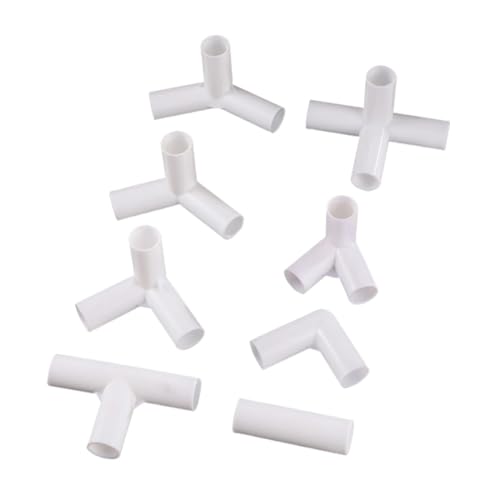 BREAKA 5 Stück Innendurchmesser 19 mm PVC gerade Verbindungsstelle 60/90/120/135 Grad T-Verbindungsstück Rohrverschraubung DIY Zelt Feste Armaturen (Color : 10-11.5 cm) von BREAKA