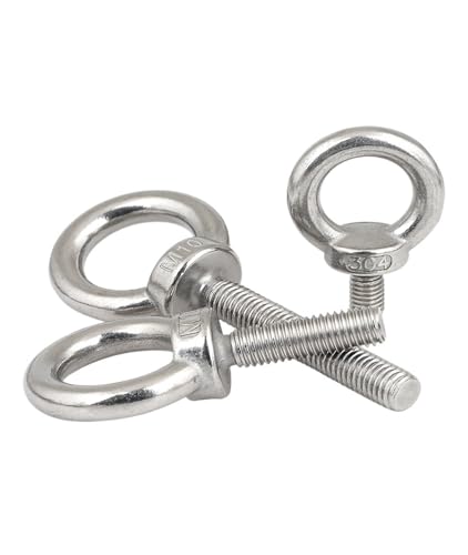 BREAKA M24 304 Edelstahl Augenschraube Hebeöse Schraube Ring Hakenschraube Marine Ring Schlaufenloch for Kabelseil (Size : M24-1pcs, Color : 50mm) von BREAKA