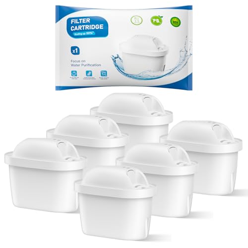 BREAUILL Wasserfilter kartuschen Ersatz für Brita Marella Kanne Wasserfilter, Filterkartuschen Kompatibel mit Brita Maxtra+ Plus Maxtra Pro All-in-1, Reines Wasser genießen (6PCS) von BREAUILL