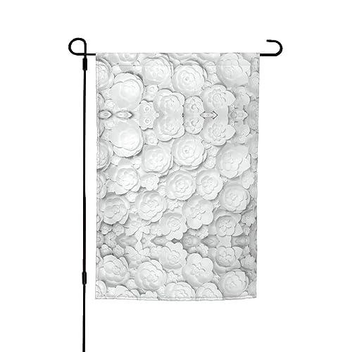 3D-Blumen-Gartenflagge, 30,5 x 45,7 cm, Innenhofflagge, kleine Gartenflagge, Weihnachtsdekoration von BREAUX
