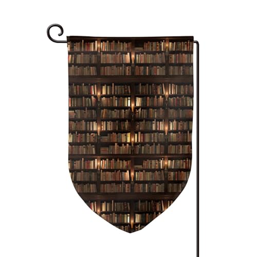 Breaux Bibliotheks-Bücherregal-Bücherdruck-Terrassenflaggen, dekorative Flaggen für den Außenbereich, Gartendekoration von BREAUX