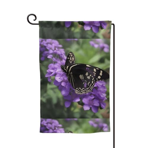Breaux Dekorative Flagge mit Blumen- und Schmetterlingsdruck, 32,5 x 45,7 cm, für den Außenbereich, kleine Flagge (nur Flagge) von BREAUX