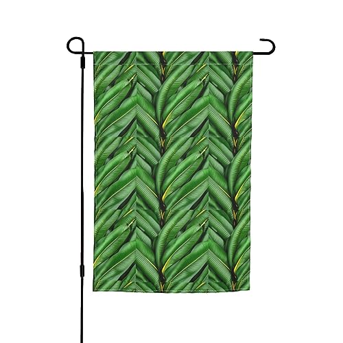 Gartenflagge mit Bananenblatt, 30,5 x 45,7 cm, kleine Gartenflagge, Weihnachtsdekoration, Flagge, Grün von BREAUX