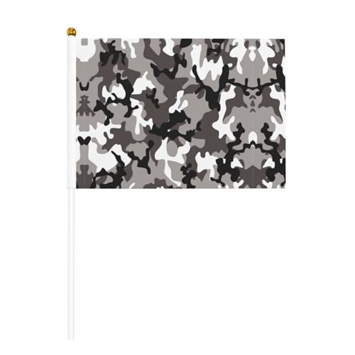 Handflagge mit Camouflage-Druck, doppelseitig, lebendige Farben, für Sportturniere und Spiele von BREAUX