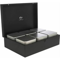Bredemeijer - Teebox schwarz mit 6 Teedosen 184009 von BREDEMEIJER