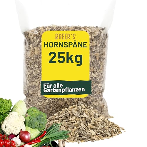 Breers Hornspäne 25kg Dünger für Gemüse, Balkon, Blumen, Natürlicher Stickstoffdünger und Gartendünger mit Langzeitwirkung Breers Hornspäne 25kg Dünger für Gemüse, Balkon, Blumen, Natürlicher Stickstoffdünger und Gartendünger mit Langzeitwirkung von BREER'S PET FOOD
