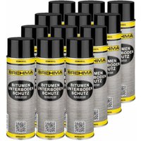 12x Bitumen Unterbodenschutz Black Edition 500ml Steinschlagschutz Spray schwarz von BREHMA