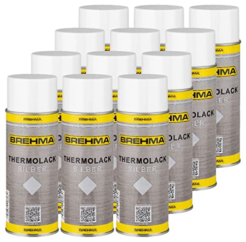 12xBREHMA Thermolack silber 400ml bis 600°C hitzebeständig Schutz Lack abriebfest 12xBREHMA Thermolack silber 400ml bis 600°C hitzebeständig Schutz Lack abriebfest von BREHMA