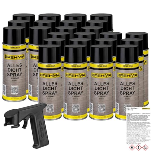 24x BREHMA Alles Dichtspray sprühbarer Kunststoff zum Abdichten Sprühdichtung schwarz mit Griff 24x BREHMA Alles Dichtspray sprühbarer Kunststoff zum Abdichten Sprühdichtung schwarz mit Griff von BREHMA