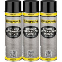 3x Bitumen Unterbodenschutz Black Edition 500ml Steinschlagschutz Spray schwarz von BREHMA