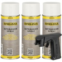 3x Brehma Imprägnierspray mit Spraygriff Zelte Markisen Schuhe transp. mit Griff von BREHMA