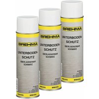 Brehma - 3x Unterbodenschutz Steinschlagschutz schwarz 500ml überlackierbar von BREHMA