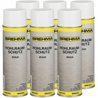 Brehma - 6x Hohlraumschutz Hohlraumversiegelung Spray 500ml Schutzwachs braun mit Griff von BREHMA