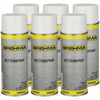 Brehma - 6x Kettenspray 400ml für O-Ring-Ketten geeignet transparent mit Griff von BREHMA