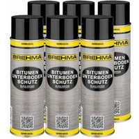 Brehma - 6x Bitumen Unterbodenschutz Black Edition 500ml Steinschlagschutz Spray schwarz von BREHMA