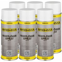 Brehma - 6x Rostlöser mit MoS2 Intensiv Rostlöserspray 400ml Korrosionsschutz von BREHMA