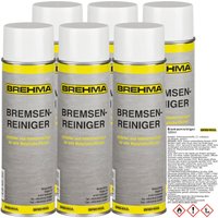 Brehma - 6x Bremsenreiniger 500ml Teilereiniger Entfetter Sprühdose von BREHMA