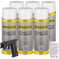 6x Etikettenentferner Spray Kleberentferner 400ml Aufkleberlöser mit Griff von BREHMA