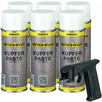 Brehma - 6x Kupferpaste Spray 400ml Kupferpastenspray mit Griff von BREHMA