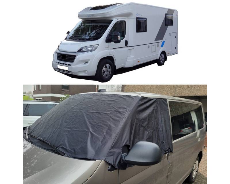 BREMER SITZBEZÜGE Frontscheibenabdeckung DISCAM für Citroen Jumper, Ducato, Boxer Typ 230 / 244 Bj 1994-06, (Set, 1-St., Trennvorhang Abtrennungsgardine), in Schwarz von BREMER SITZBEZÜGE