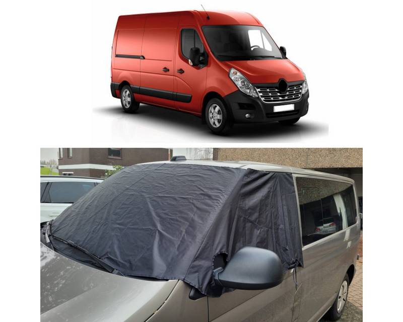BREMER SITZBEZÜGE Frontscheibenabdeckung DISCAM für Renault Master 3 Bj ab 2010, (Set, 1-St., Trennvorhang Abtrennungsgardine), in Schwarz von BREMER SITZBEZÜGE