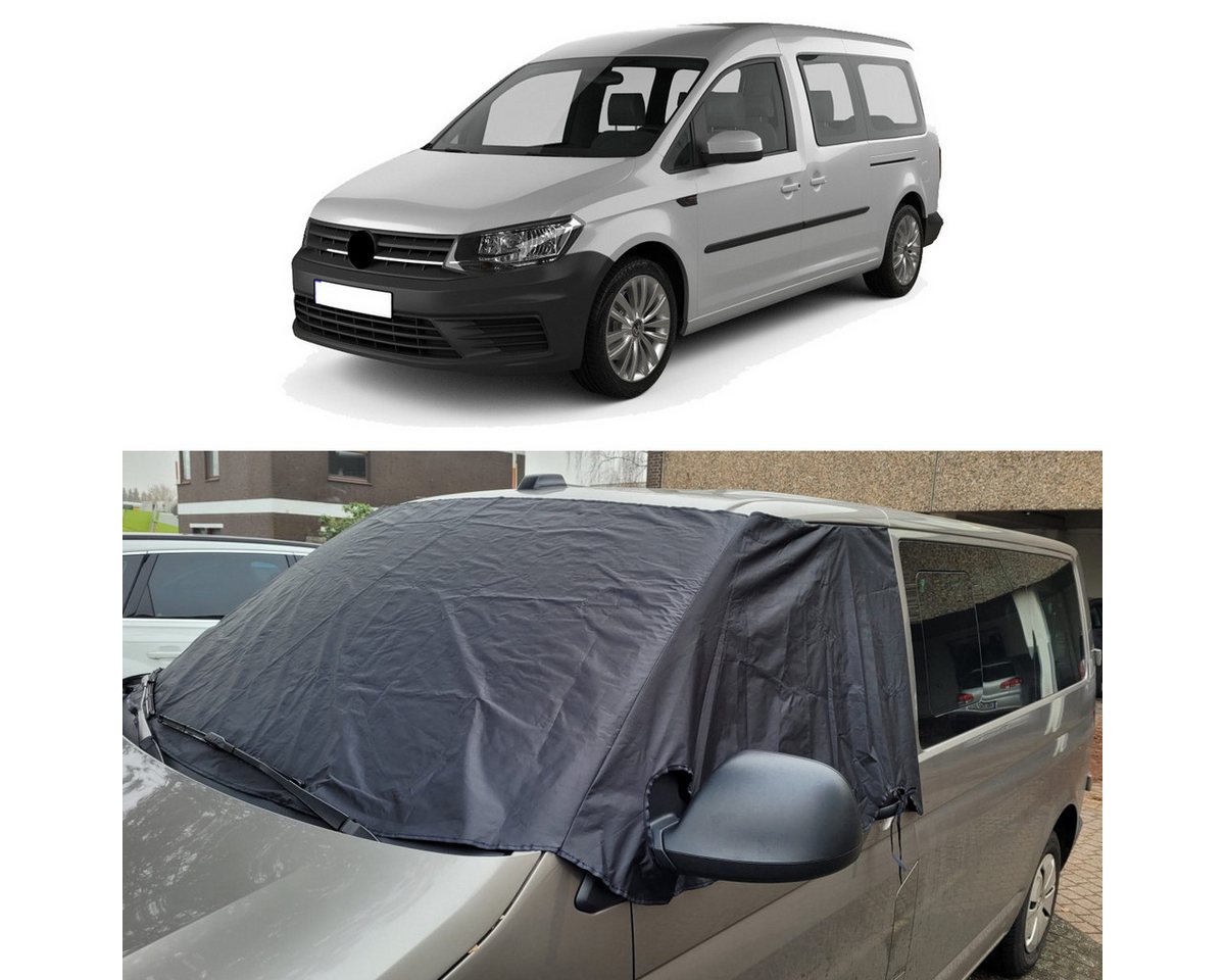 BREMER SITZBEZÜGE Frontscheibenabdeckung DISCAM für VW Caddy 3 / 4 Bj 2003-21, (Set, 1-St., Trennvorhang Abtrennungsgardine), in Schwarz von BREMER SITZBEZÜGE