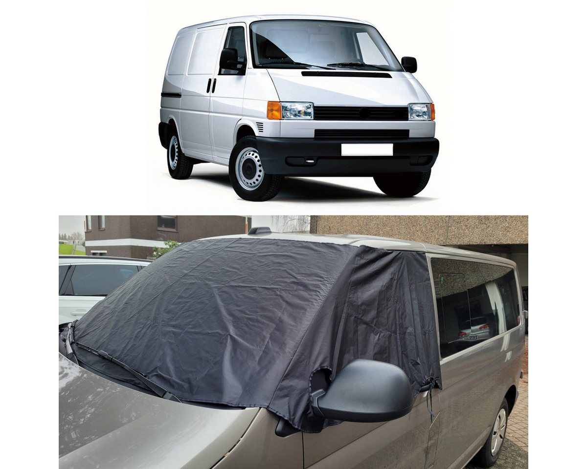 BREMER SITZBEZÜGE Frontscheibenabdeckung DISCAM für VW T4 Bj 1996-03, (Set, 1-St., Trennvorhang Abtrennungsgardine), in Schwarz von BREMER SITZBEZÜGE