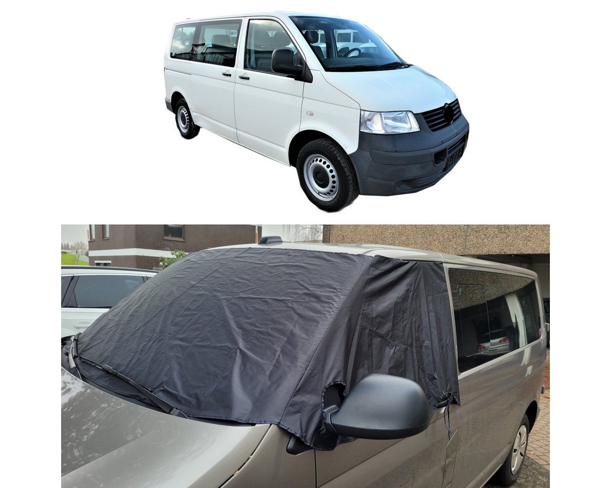 BREMER SITZBEZÜGE Frontscheibenabdeckung DISCAM für VW T5 / T6 / T6.1 Bj 2003-22, (Set, 1-St., Trennvorhang Abtrennungsgardine), in Schwarz von BREMER SITZBEZÜGE