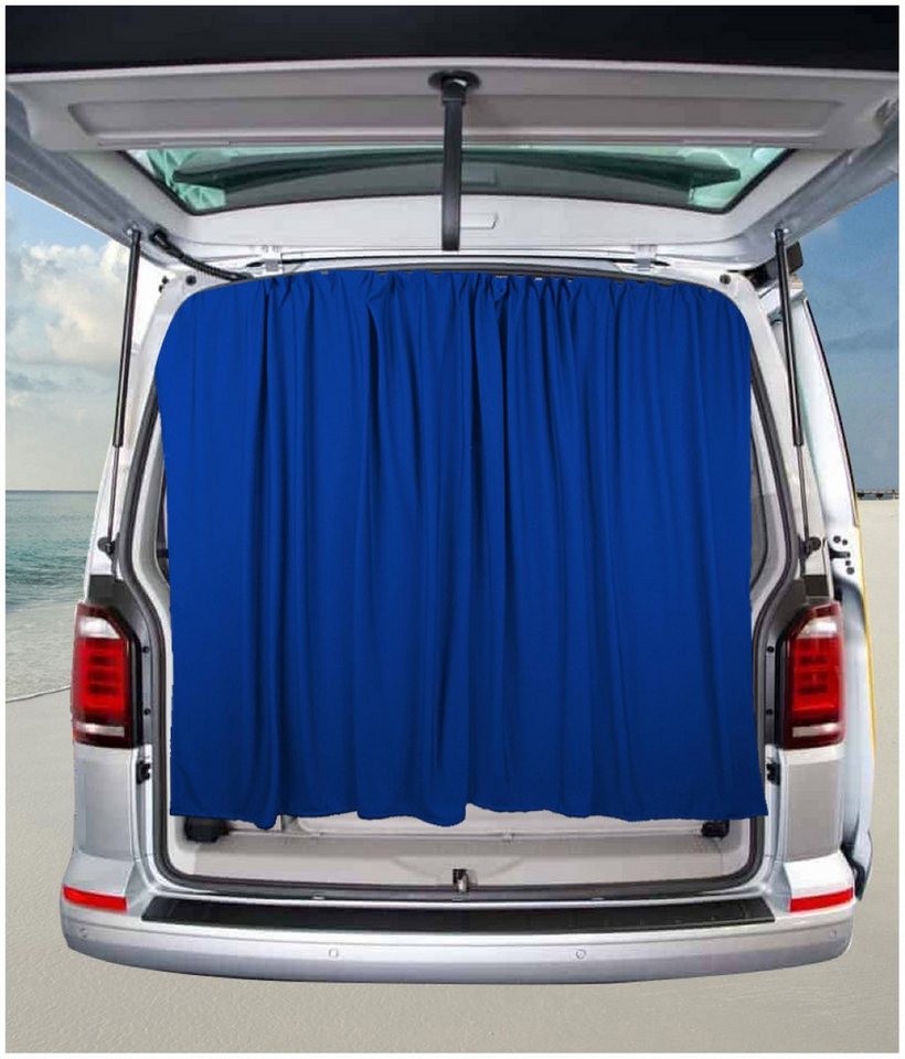 BREMER SITZBEZÜGE Scheibengardine nach Maß Kofferraumabtrennung für Ford Tourneo Transit Connect 2 in Blau, Polyester von BREMER SITZBEZÜGE