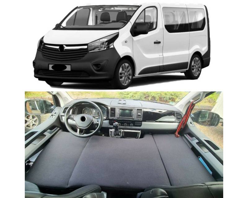 Klappmatratze für Opel Vivaro C Bj ab 2021 (T56), BREMER SITZBEZÜGE, (Set, 3-teilige klappbare Schlafauflage), in Schwarz von BREMER SITZBEZÜGE
