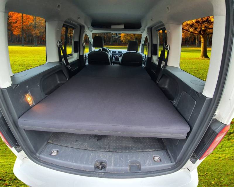 Klappmatratze für VW Caddy 3 / 4 Bj 2003-21 (2C), BREMER SITZBEZÜGE, (Set, 3-teilig klappbare Schlafauflage), in Schwarz von BREMER SITZBEZÜGE