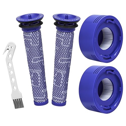 2 Vorfilter und 2 Nachfilter Ersatz-Set für Dyson V7, V8 Animal und V8 Absolute schnurlosen Staubsauger, ersetzt Teilenummer 965661-01 & 967478-01 – 4 Filter mit 1 Bürste 2 Vorfilter und 2 Nachfilter Ersatz-Set für Dyson V7, V8 Animal und V8 Absolute schnurlosen Staubsauger, ersetzt Teilenummer 965661-01 & 967478-01 – 4 Filter mit 1 Bürste von BRENSTEN